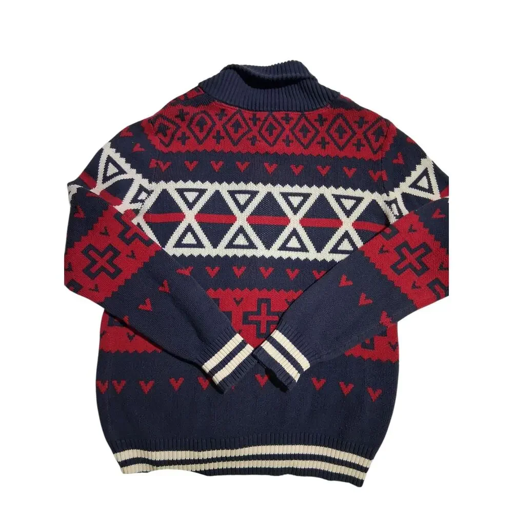 Y2K Vintage LRG Mens‎ Size M Nordic Chunky Grandpa Hertiage Preppy Cardigan